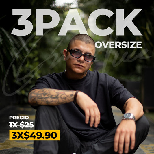 3PACK CAMISETAS OVERSIZE PREMIUM